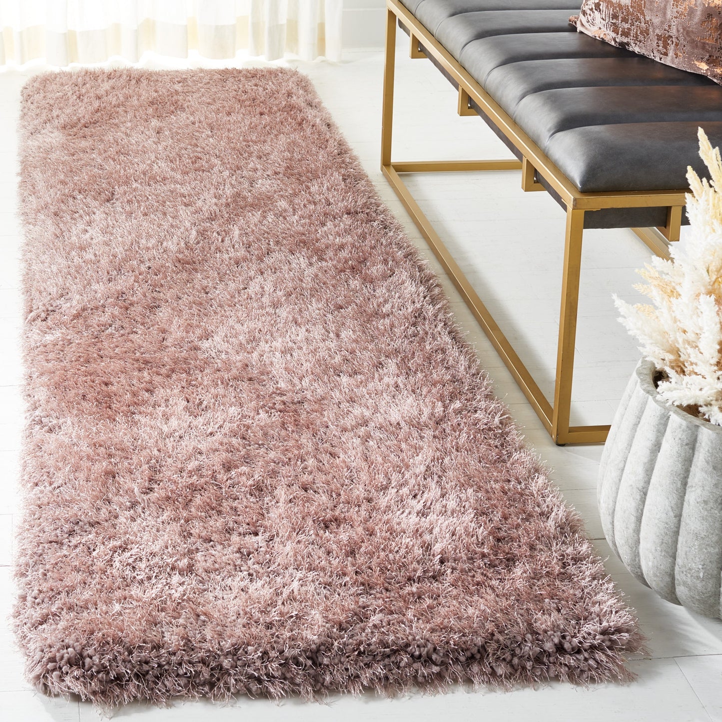 Tapis SAFAVIEH Bahija Rudina Luxe Shaggy de 7,6 cm d'épaisseur