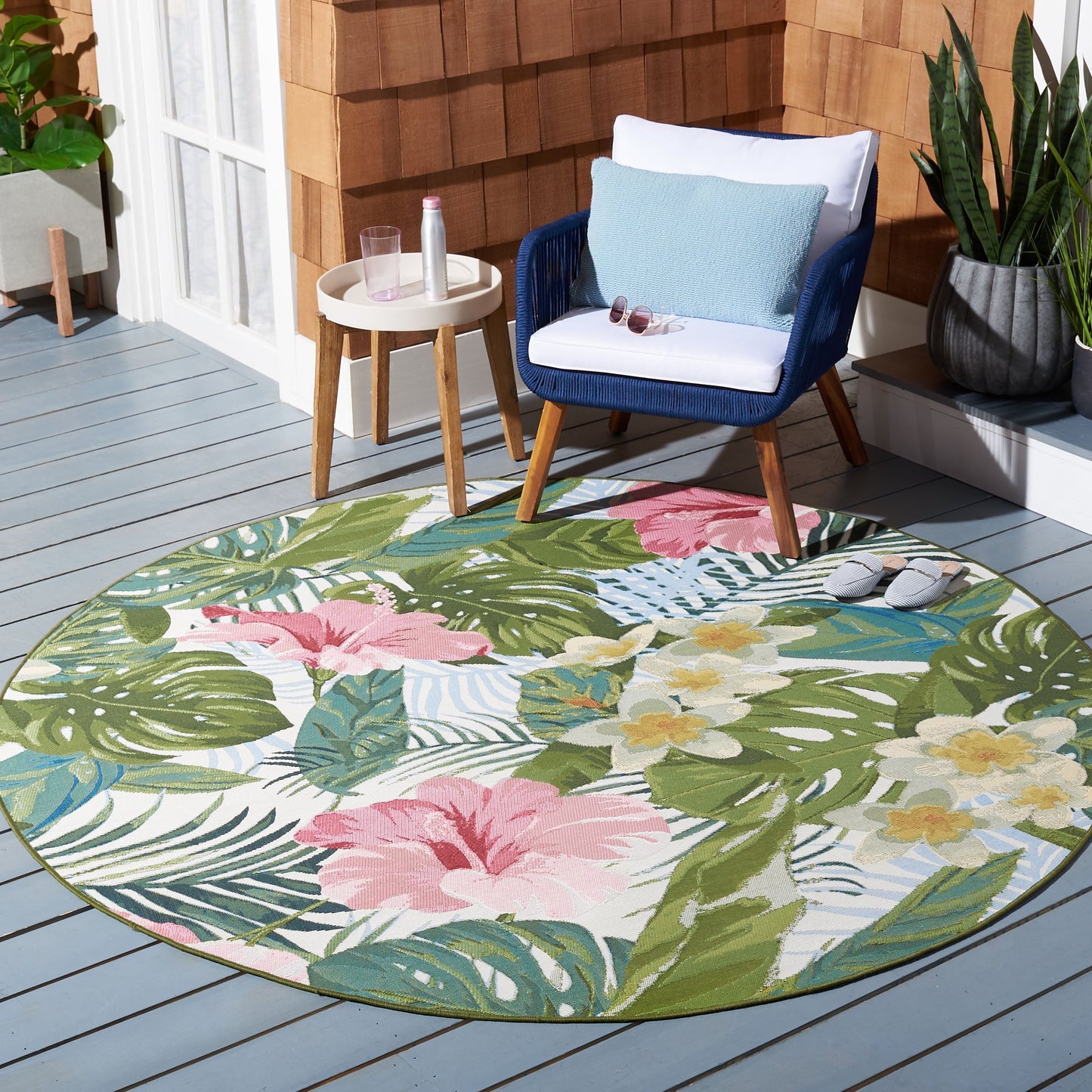 Tapis d'intérieur/extérieur tropical imperméable SAFAVIEH Barbados Agustina
