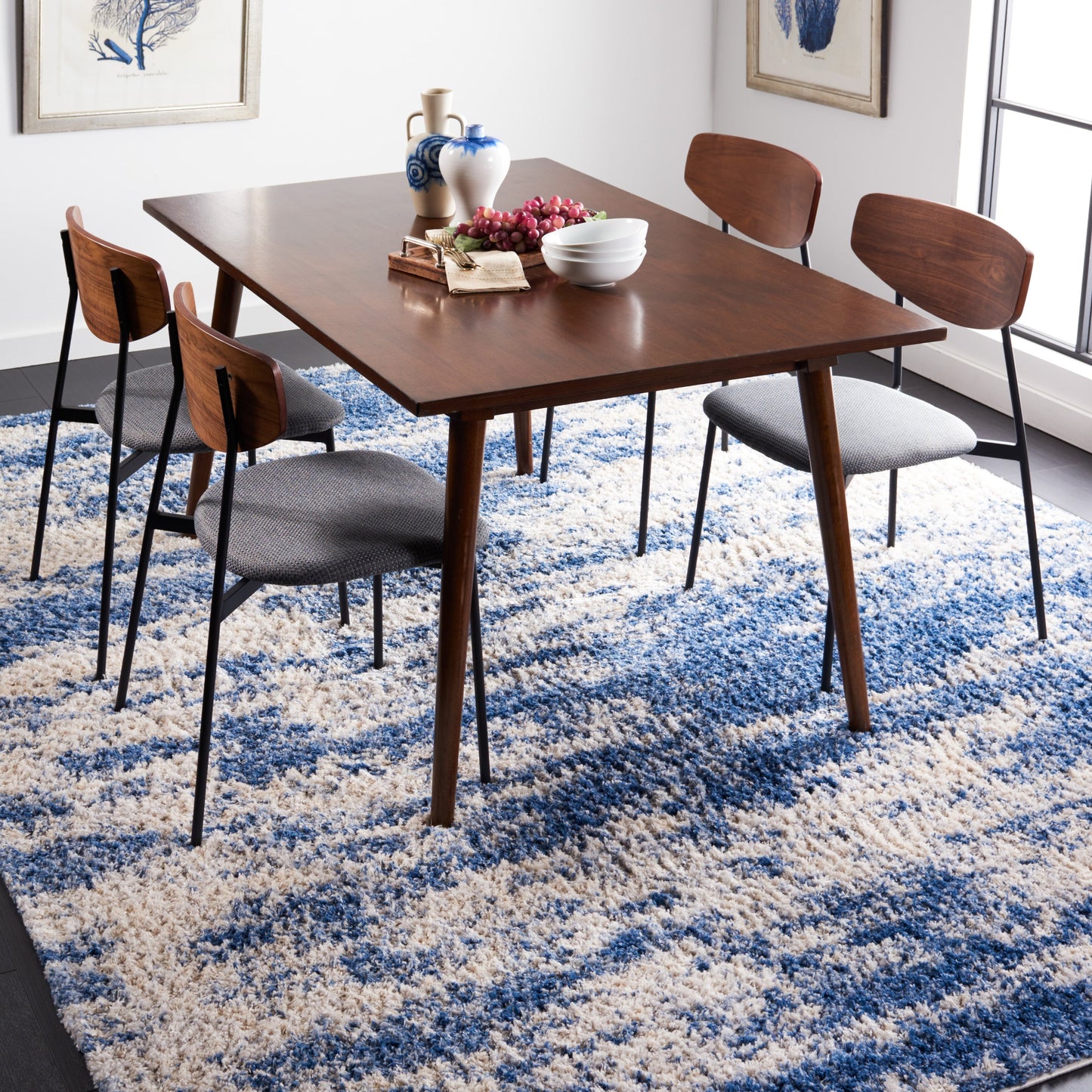 Tapis berbère Shag Tikvah moderne SAFAVIEH de 3 cm d'épaisseur