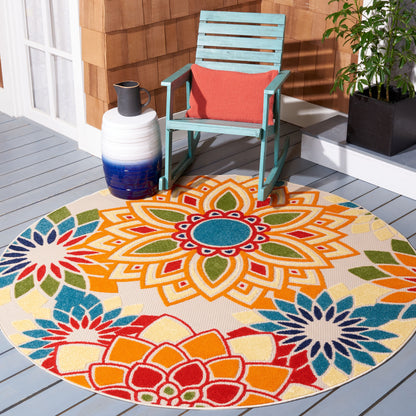 Tapis de patio imperméable à motif floral SAFAVIEH Cabana Ingke pour intérieur/extérieur