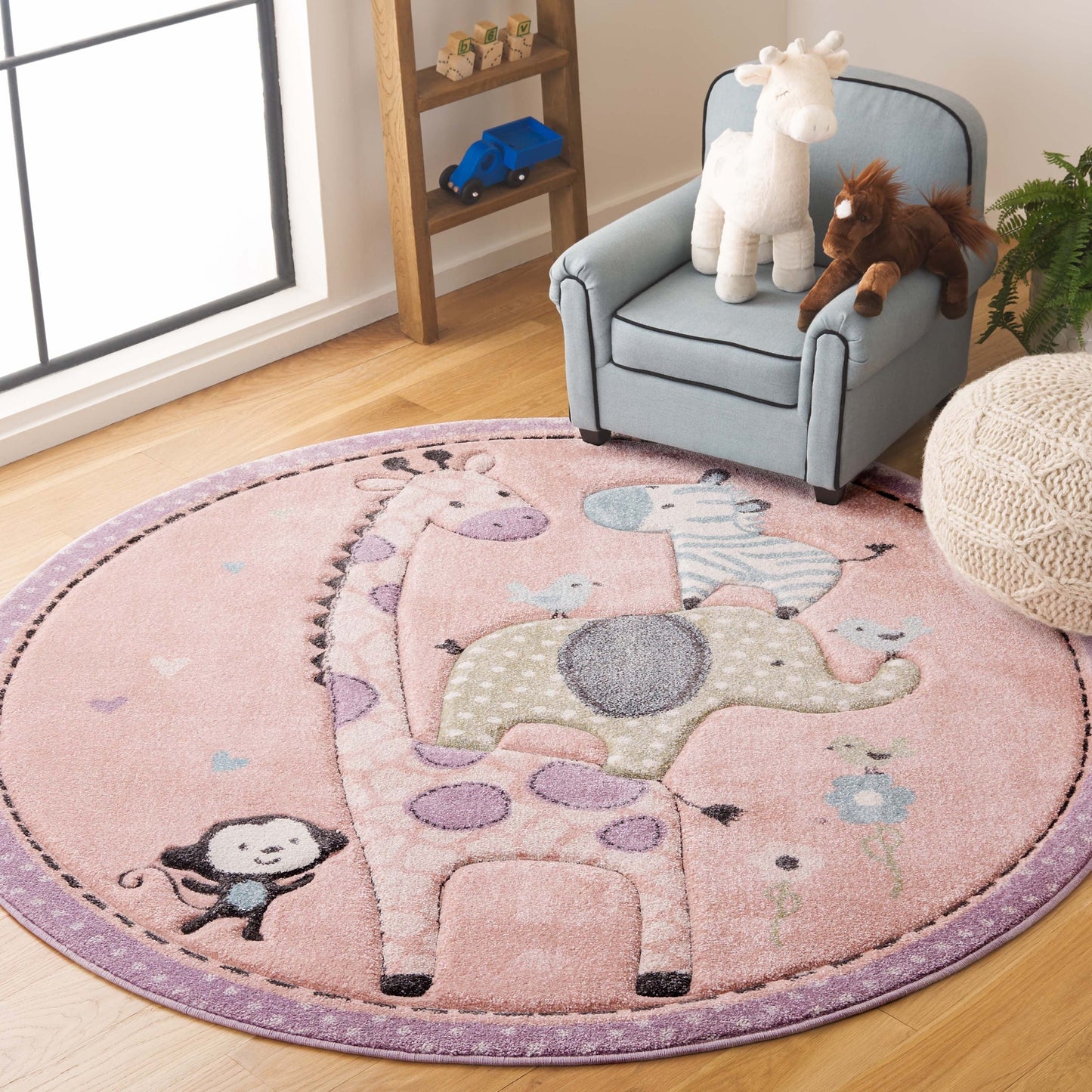 Tapis d'éveil SAFAVIEH Carousel Kids Miharu à motifs animaux