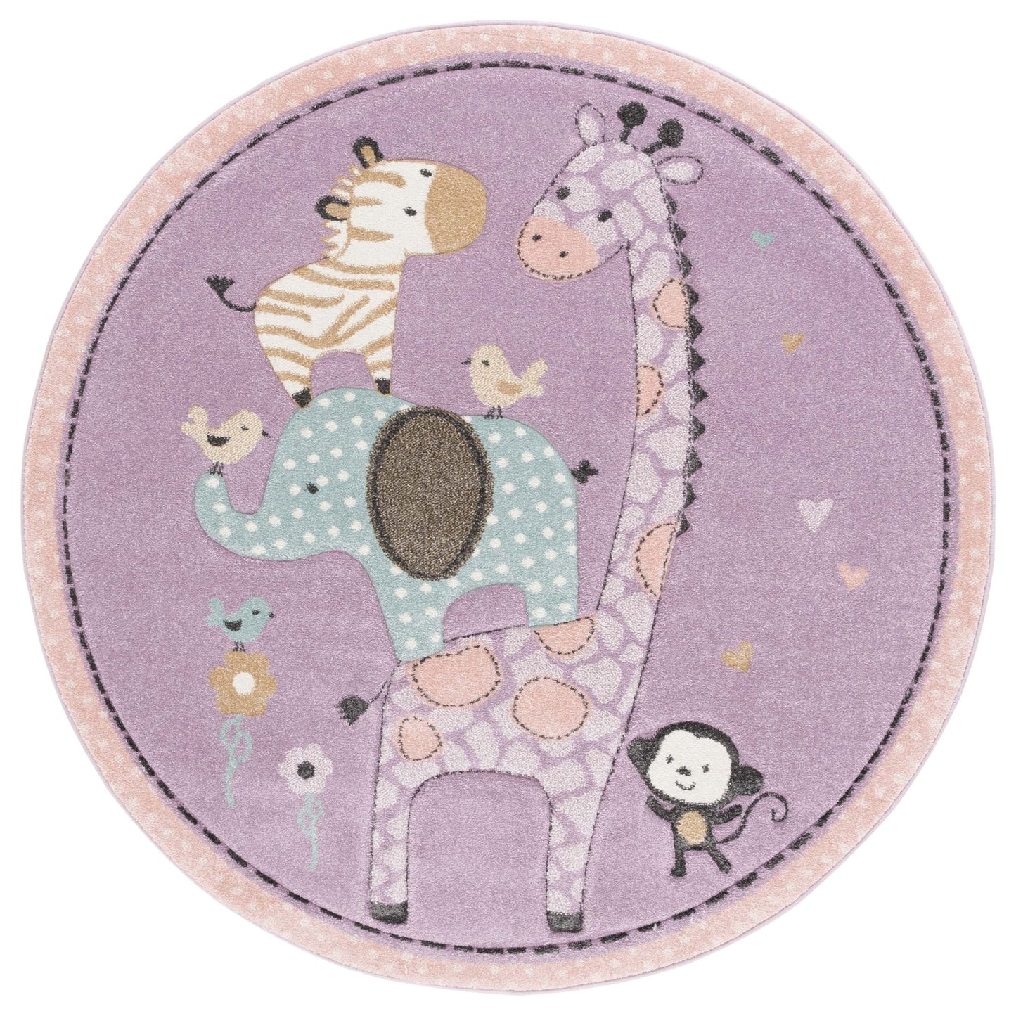Tapis d'éveil SAFAVIEH Carousel Kids Miharu à motifs animaux