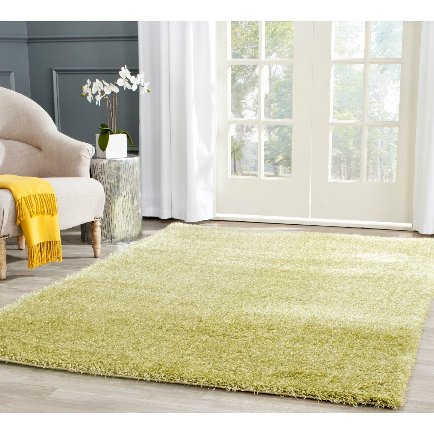 Tapis SAFAVIEH Charlotte Shag Truc uni de 5 cm d'épaisseur