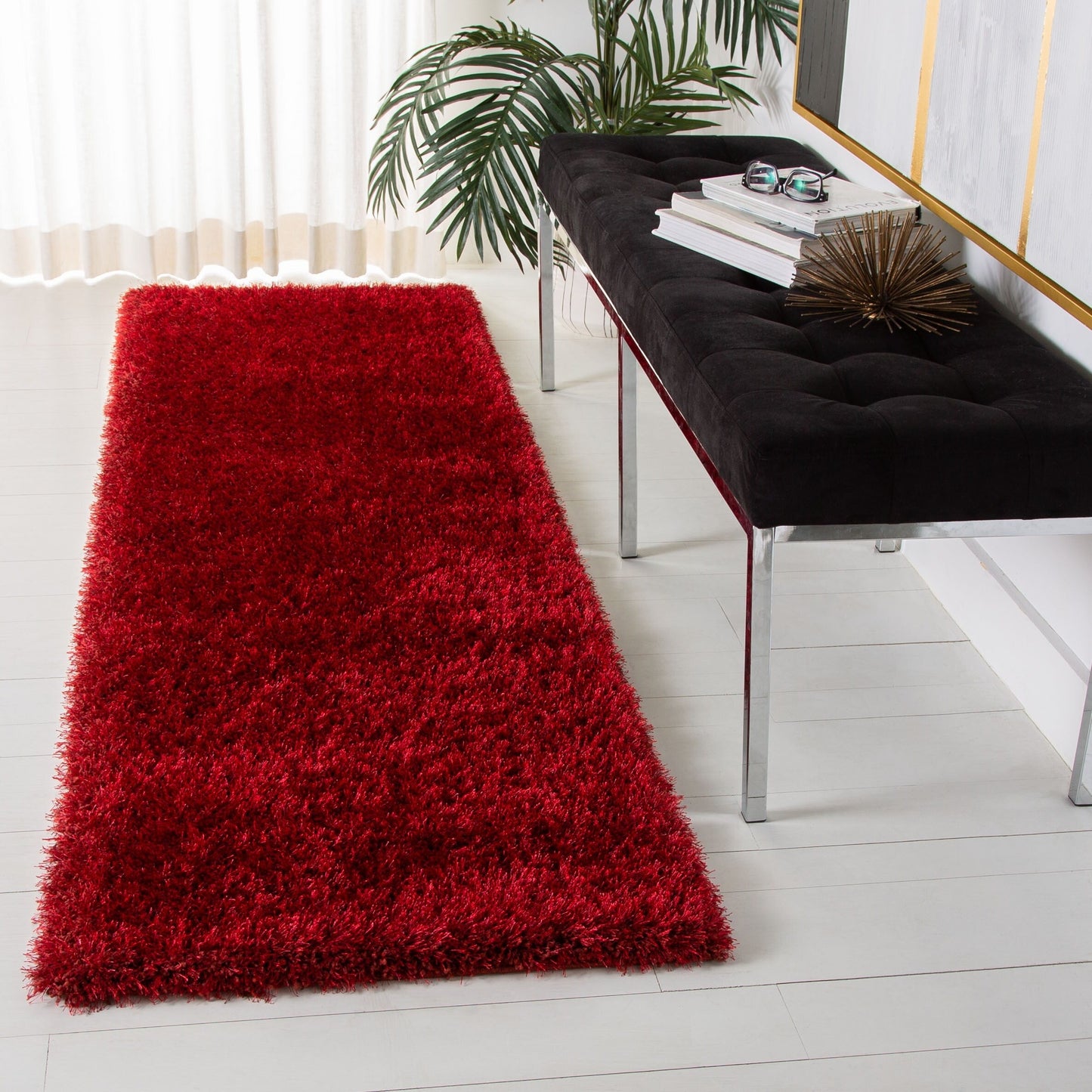 Tapis SAFAVIEH Charlotte Shag Truc uni de 5 cm d'épaisseur