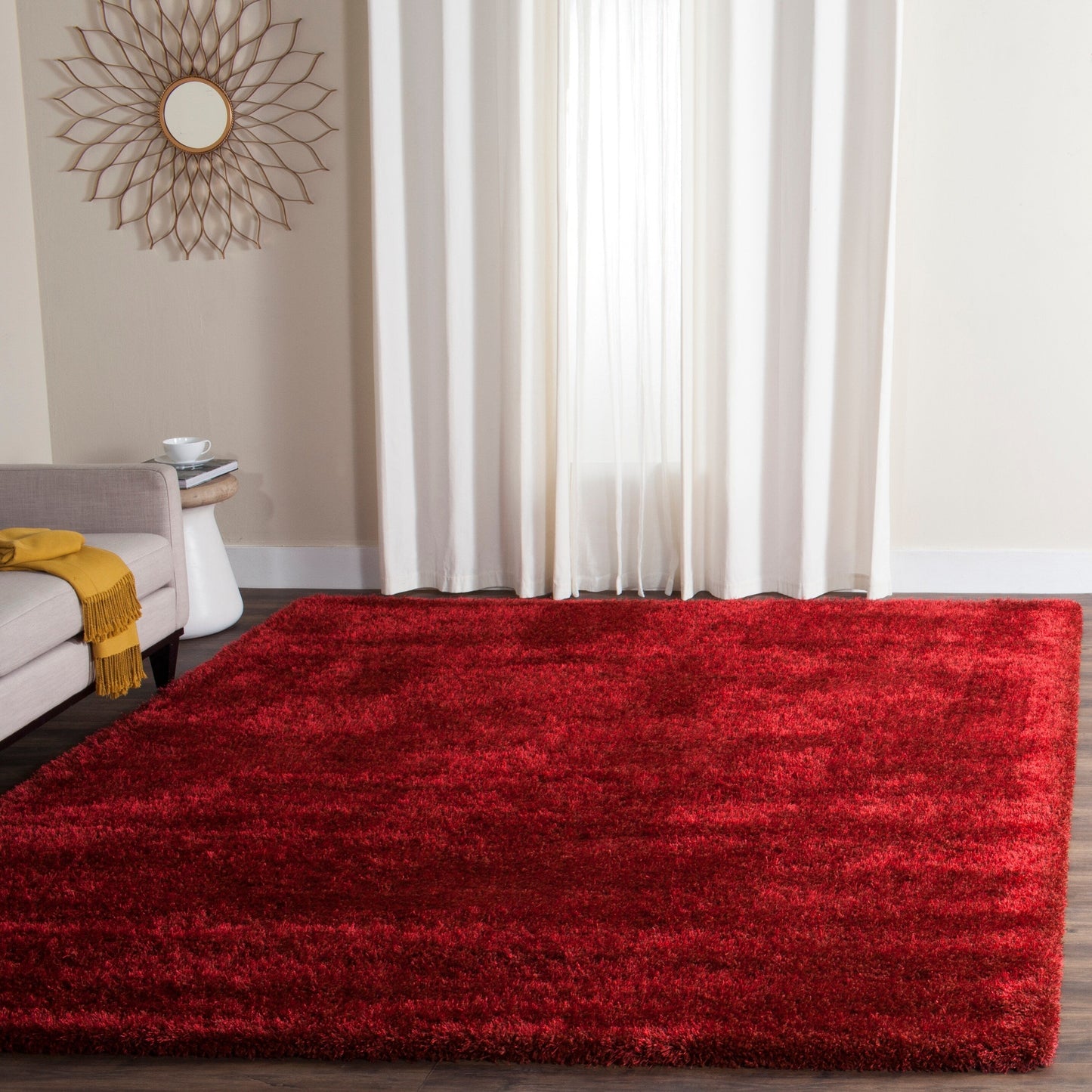 Tapis SAFAVIEH Charlotte Shag Truc uni de 5 cm d'épaisseur