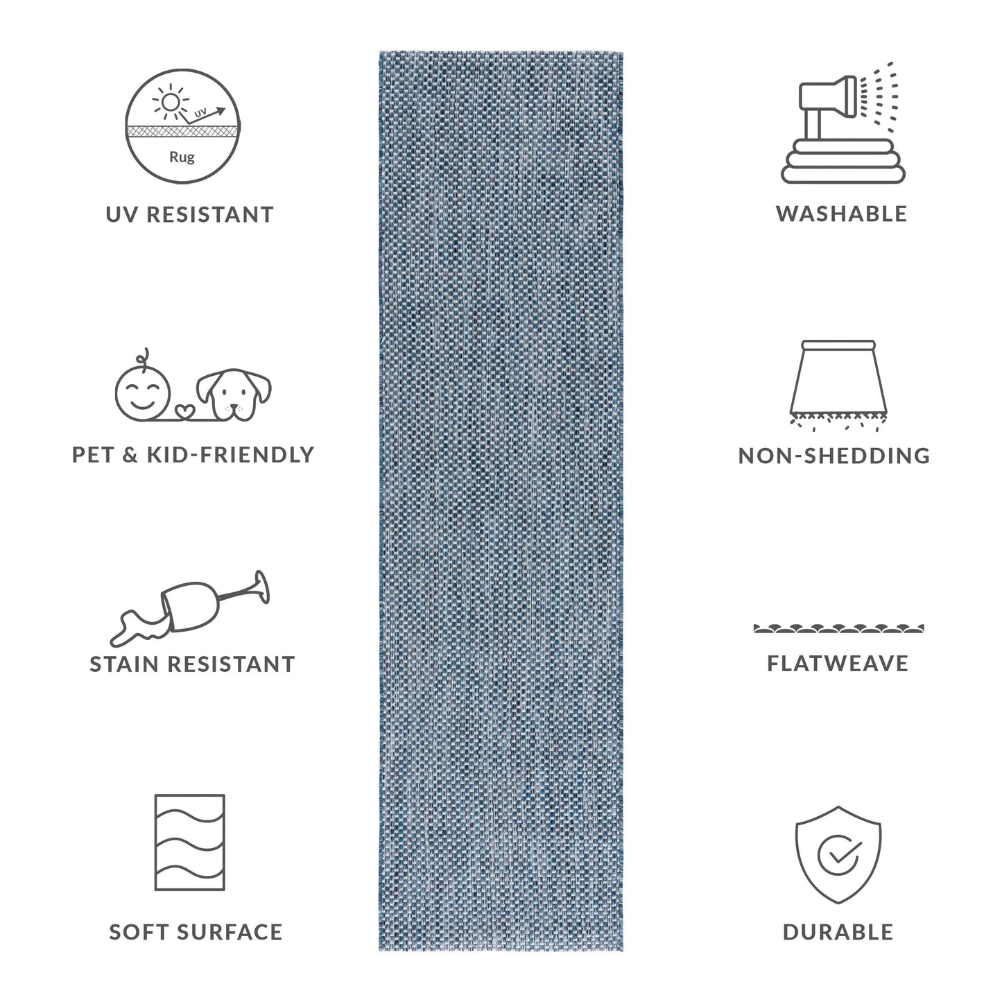 Tapis de patio/jardin imperméable SAFAVIEH Courtyard Begajeta pour intérieur/extérieur.