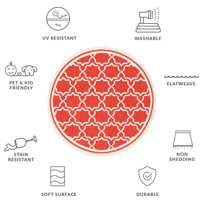 Tapis de jardin imperméable SAFAVIEH Courtyard Gulsin pour intérieur/extérieur