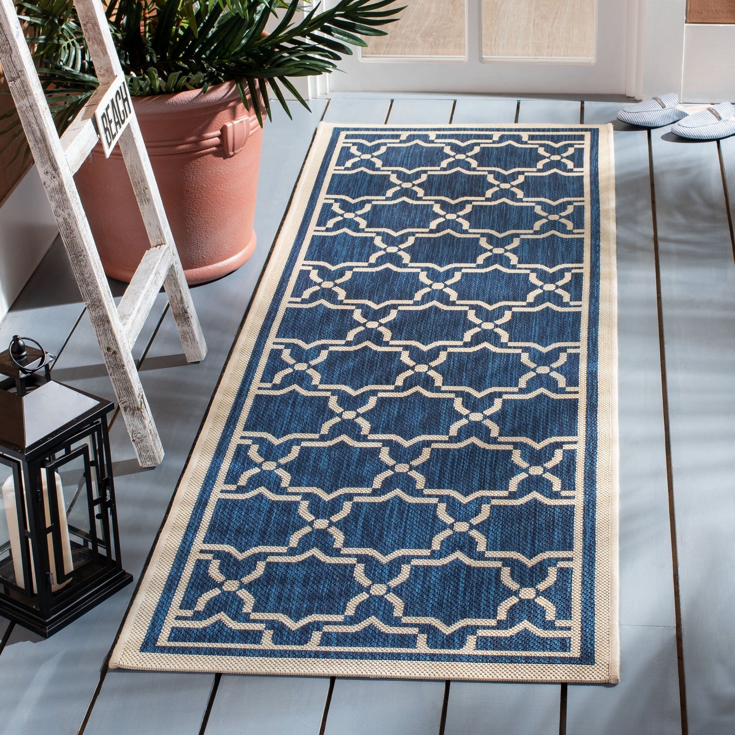 Tapis de jardin imperméable SAFAVIEH Courtyard Gulsin pour intérieur/extérieur