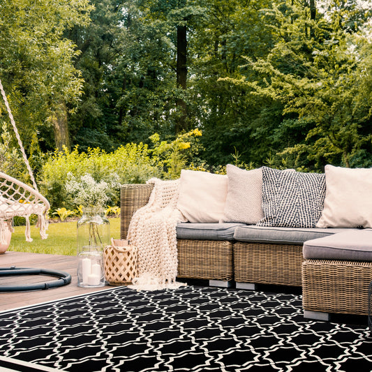 Tapis de jardin imperméable SAFAVIEH Courtyard Gulsin pour intérieur/extérieur