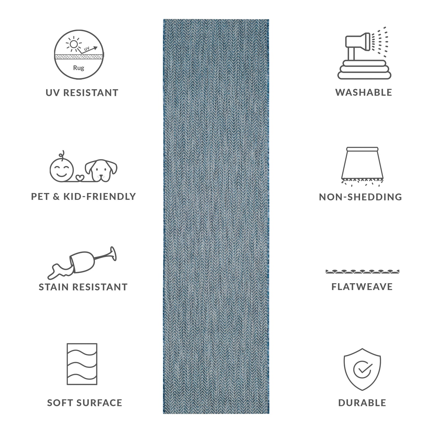 Tapis de jardin imperméable SAFAVIEH Courtyard Ilmur pour intérieur/extérieur