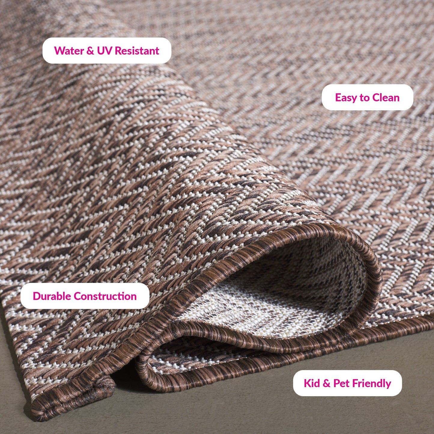 Tapis de jardin imperméable SAFAVIEH Courtyard Ilmur pour intérieur/extérieur