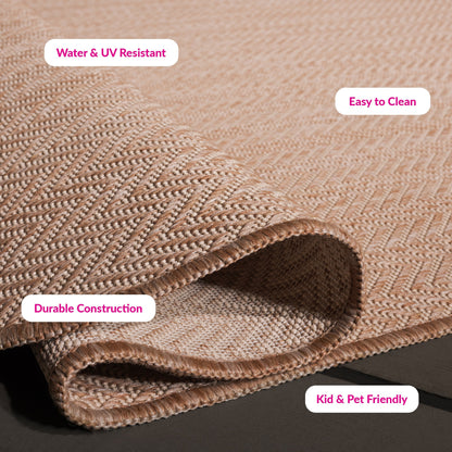 Tapis de jardin imperméable SAFAVIEH Courtyard Ilmur pour intérieur/extérieur