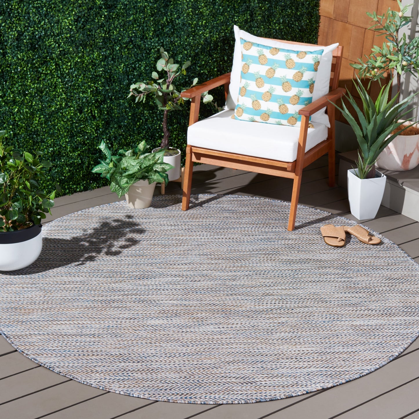 Tapis de jardin imperméable SAFAVIEH Courtyard Ilmur pour intérieur/extérieur