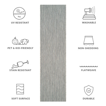 Tapis de jardin imperméable SAFAVIEH Courtyard Ilmur pour intérieur/extérieur