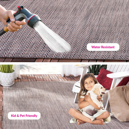 Tapis de jardin imperméable SAFAVIEH Courtyard Ilmur pour intérieur/extérieur