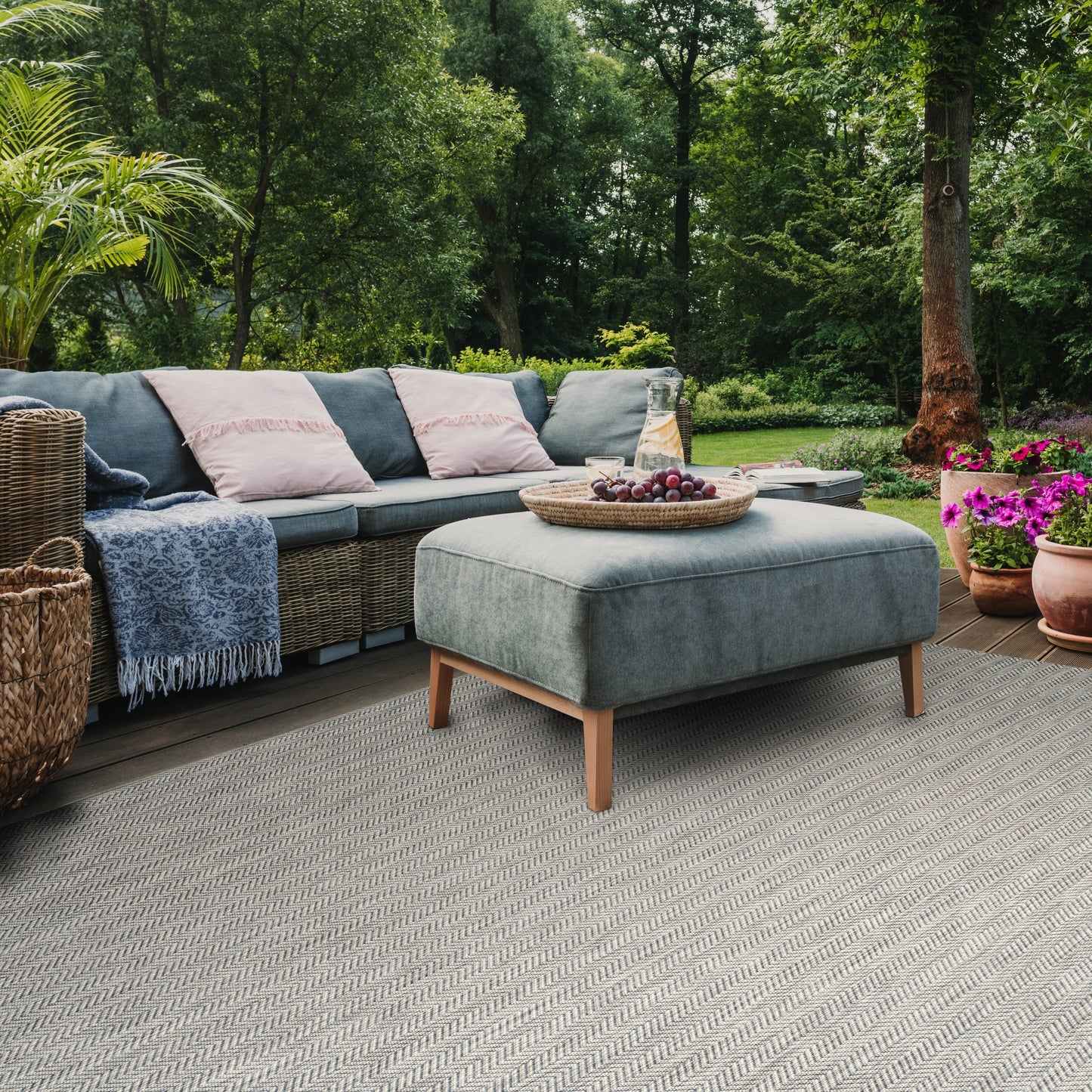 Tapis de jardin imperméable SAFAVIEH Courtyard Ilmur pour intérieur/extérieur