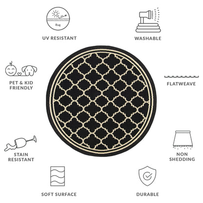 Tapis de jardin/terrasse imperméable SAFAVIEH Courtyard Kristelle