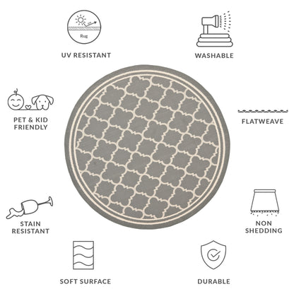 Tapis de jardin/terrasse imperméable SAFAVIEH Courtyard Kristelle