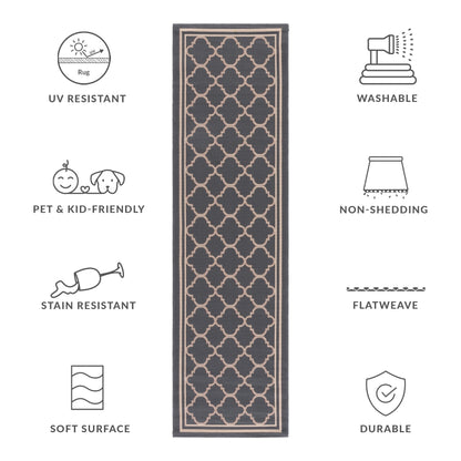 Tapis de jardin/terrasse imperméable SAFAVIEH Courtyard Kristelle