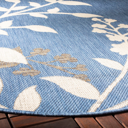 Tapis de jardin SAFAVIEH Courtyard Luann Botanical imperméable pour intérieur/extérieur, terrasse ou jardin