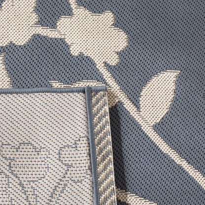 Tapis de jardin SAFAVIEH Courtyard Luann Botanical imperméable pour intérieur/extérieur, terrasse ou jardin