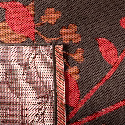 Tapis de jardin SAFAVIEH Courtyard Luann Botanical imperméable pour intérieur/extérieur, terrasse ou jardin