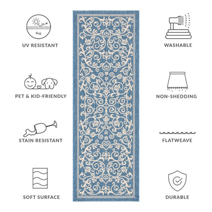 Tapis de jardin/terrasse imperméable SAFAVIEH Courtyard Miljeta