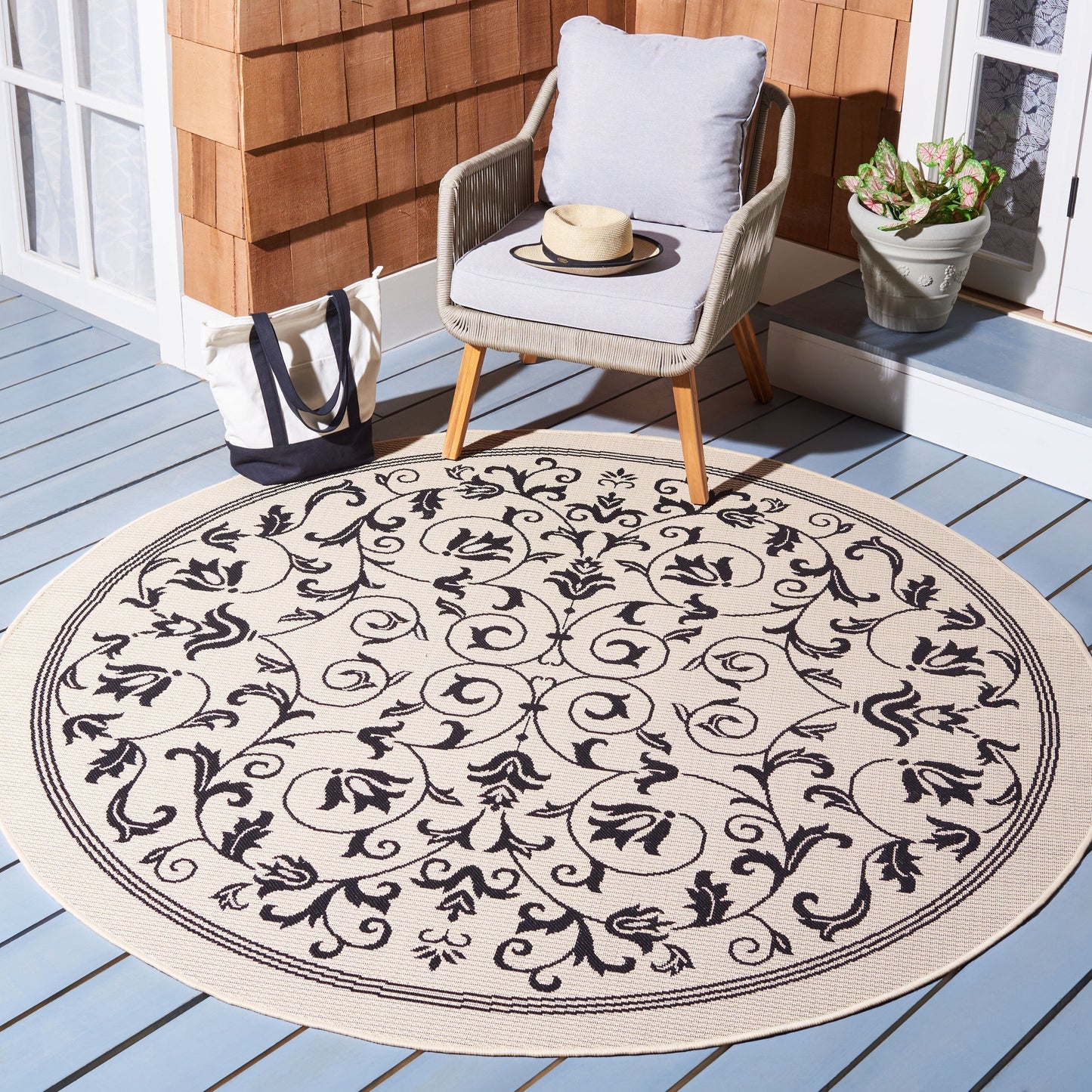 Tapis de jardin/terrasse imperméable SAFAVIEH Courtyard Miljeta