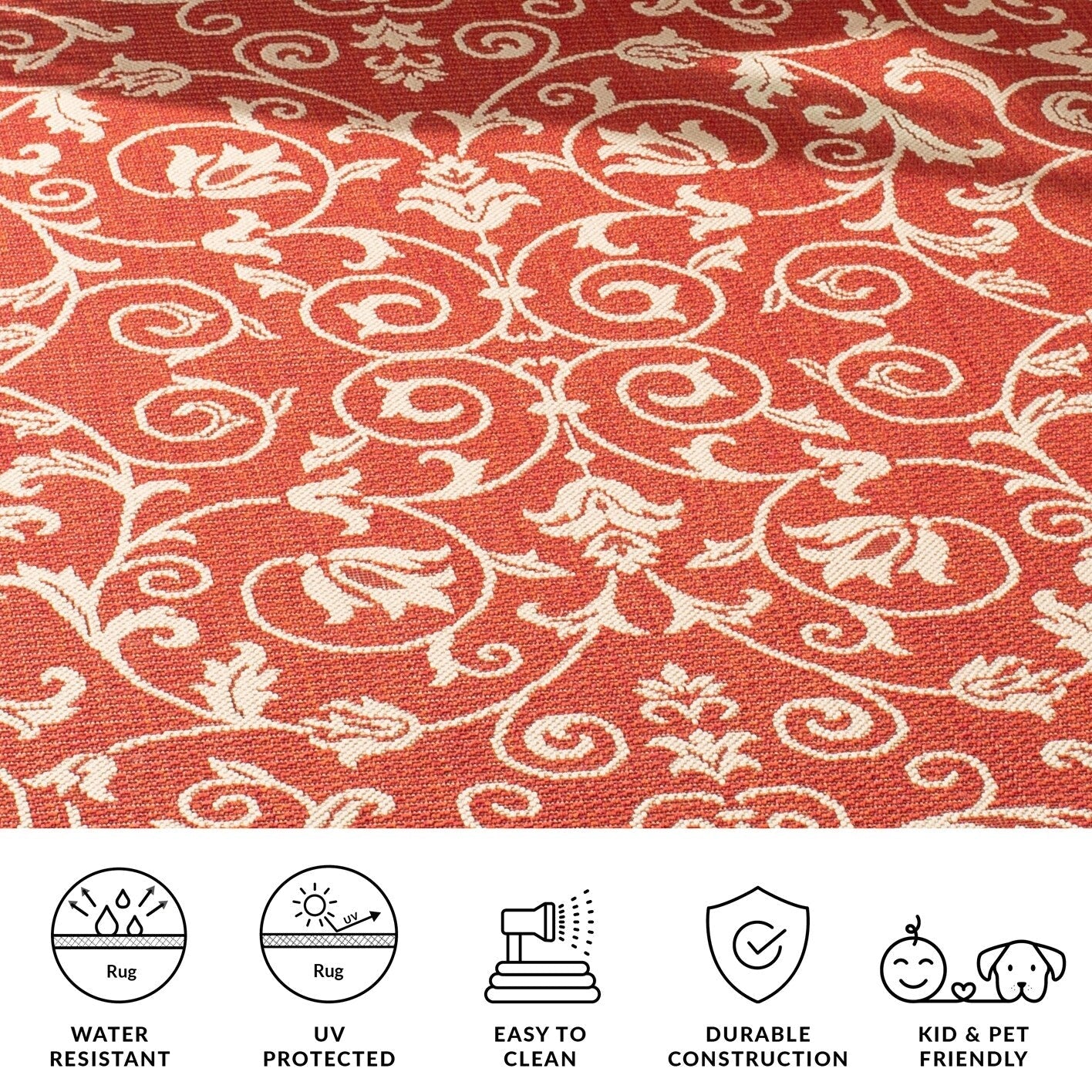 Tapis de jardin/terrasse imperméable SAFAVIEH Courtyard Miljeta