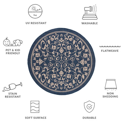 Tapis de jardin/terrasse imperméable SAFAVIEH Courtyard Miljeta