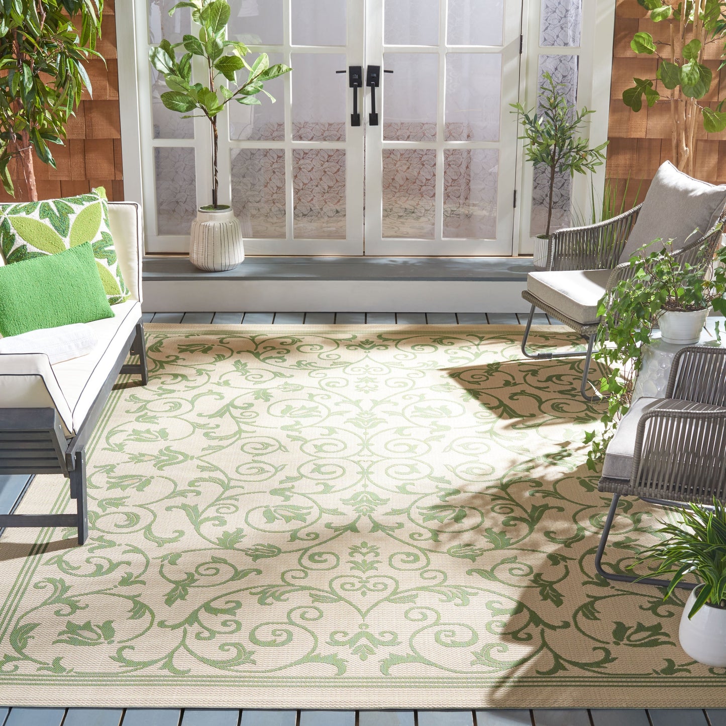 Tapis de jardin/terrasse imperméable SAFAVIEH Courtyard Miljeta