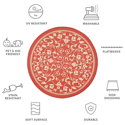 Tapis de jardin/terrasse imperméable SAFAVIEH Courtyard Miljeta