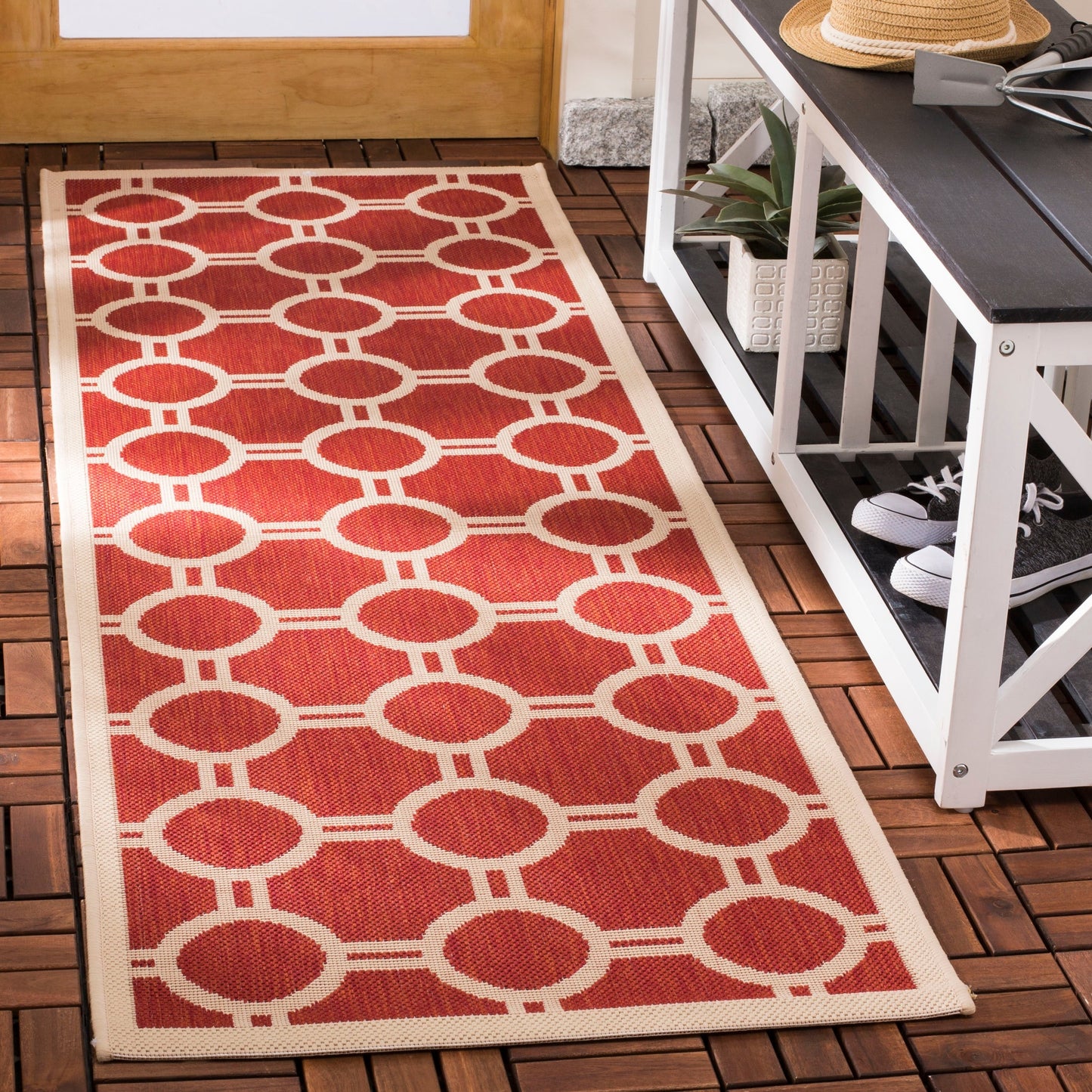 Tapis de jardin imperméable SAFAVIEH Courtyard Nira pour intérieur/extérieur