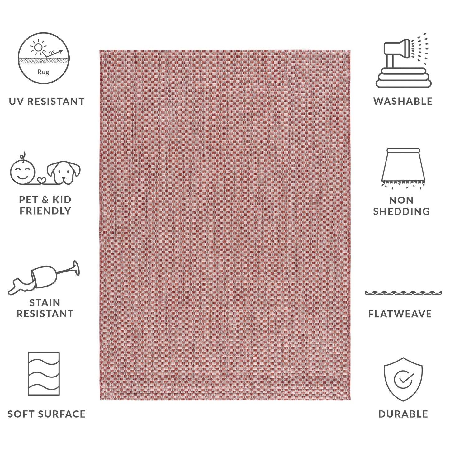 Tapis de jardin imperméable SAFAVIEH Courtyard Ragini pour intérieur/extérieur