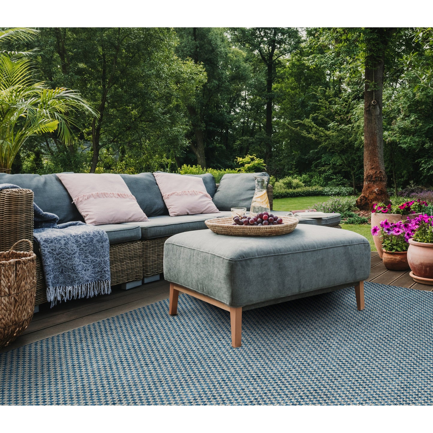 Tapis de jardin imperméable SAFAVIEH Courtyard Ragini pour intérieur/extérieur