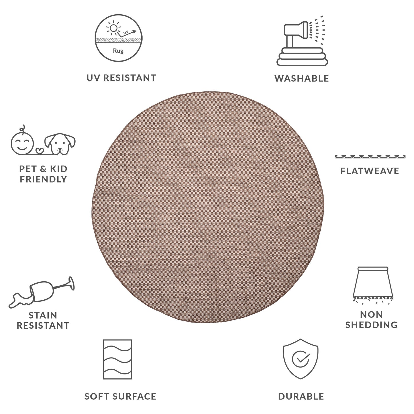 Tapis de jardin imperméable SAFAVIEH Courtyard Ragini pour intérieur/extérieur