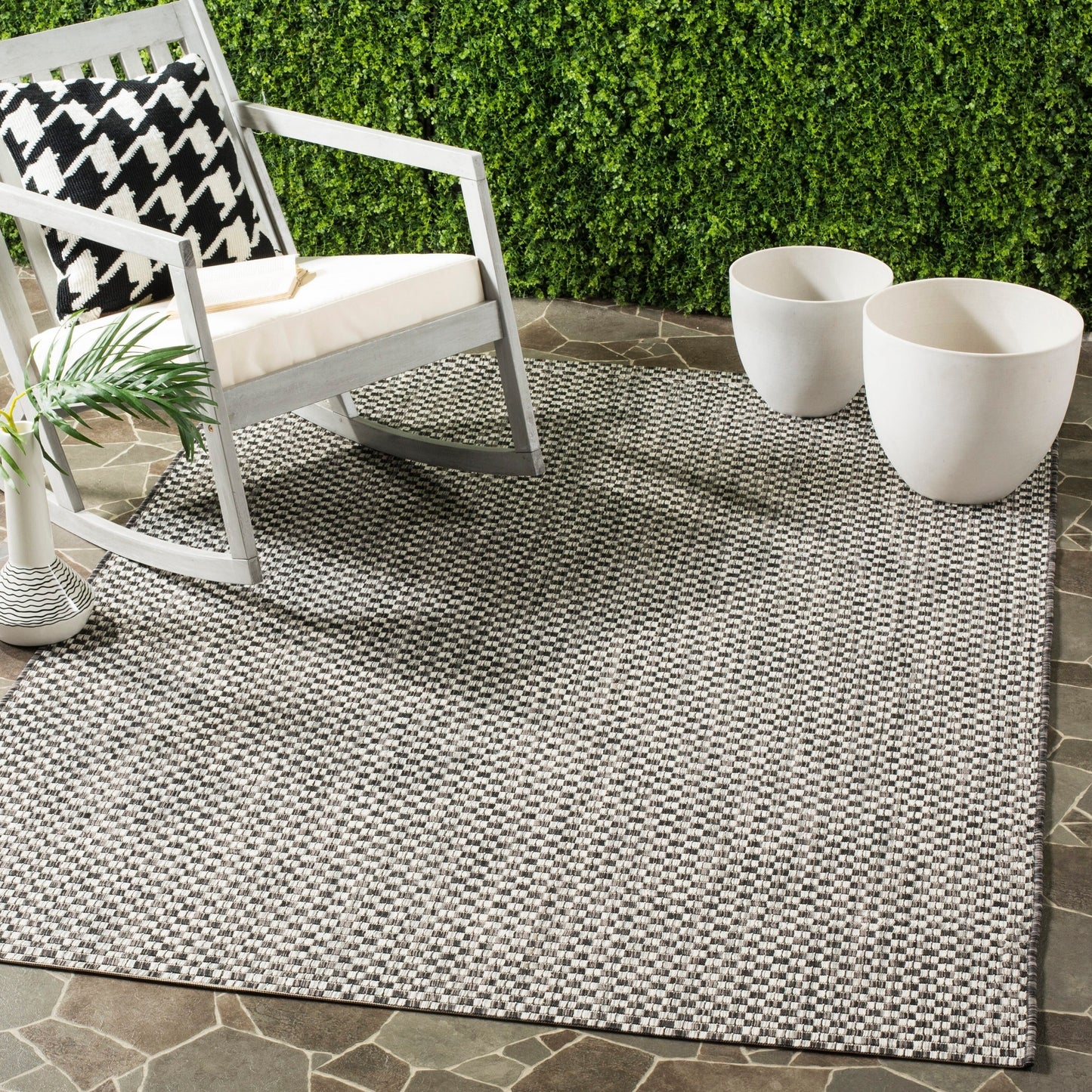 Tapis de jardin imperméable SAFAVIEH Courtyard Ragini pour intérieur/extérieur