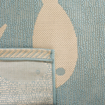 Tapis de jardin SAFAVIEH Courtyard Ragne pour intérieur/extérieur, imperméable, terrasse ou jardin.