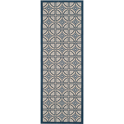 Tapis de jardin SAFAVIEH Courtyard Saundra imperméable pour intérieur/extérieur, terrasse ou jardin