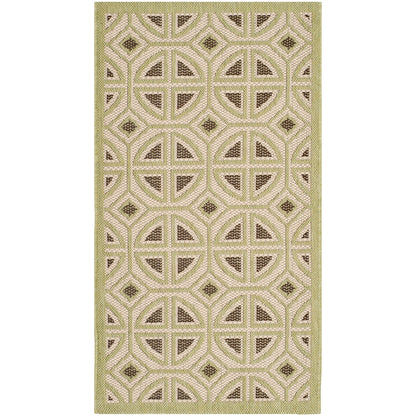 Tapis de jardin SAFAVIEH Courtyard Saundra imperméable pour intérieur/extérieur, terrasse ou jardin