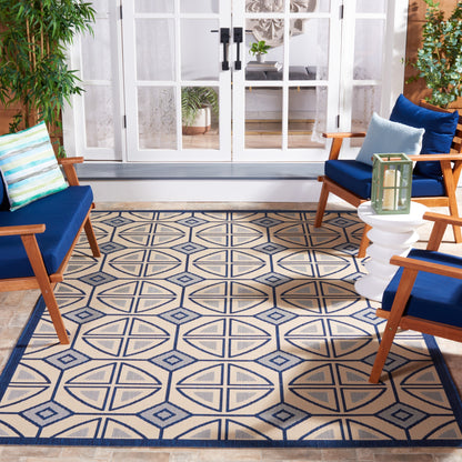 Tapis de jardin SAFAVIEH Courtyard Saundra imperméable pour intérieur/extérieur, terrasse ou jardin