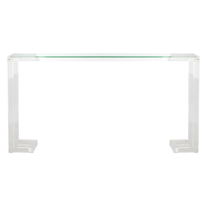 Console Safavieh Couture Camryn en acrylique transparent (60 l x 10 l x 30 h)