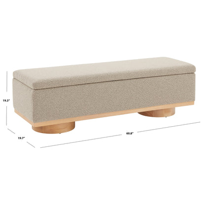 Banc de rangement SAFAVIEH Couture Sunneva Boucle - 61 po L x 20 po P x 19 po H - 61L x 20P x 19H