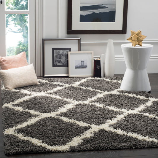 Tapis SAFAVIEH Dallas Shag Darina Trellis de 3,8 cm d'épaisseur