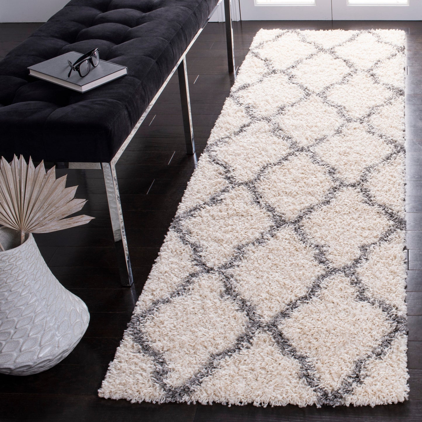 Tapis SAFAVIEH Dallas Shag Darina Trellis de 3,8 cm d'épaisseur