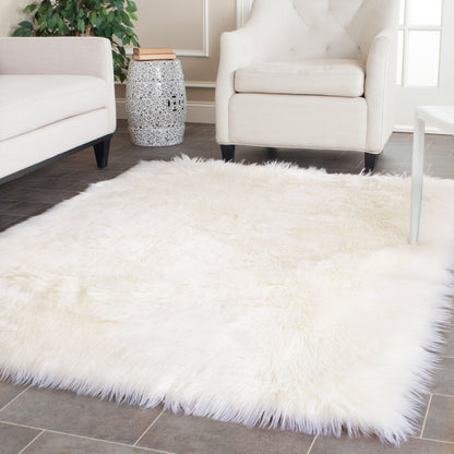 Tapis SAFAVIEH en fausse peau de mouton soyeuse, épaisseur 6 cm