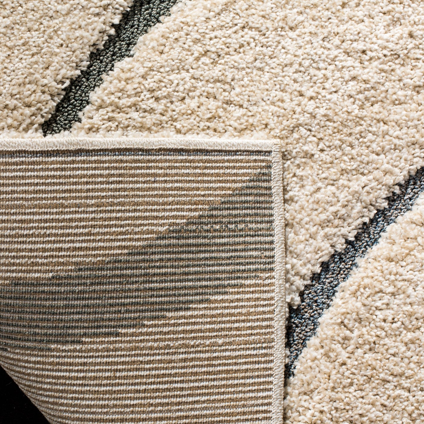 SAFAVIEH Florida Shag Borbala Ondulations douces et sereines, 3 cm d'épaisseur