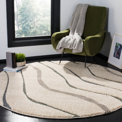 SAFAVIEH Florida Shag Borbala Ondulations douces et sereines, 3 cm d'épaisseur