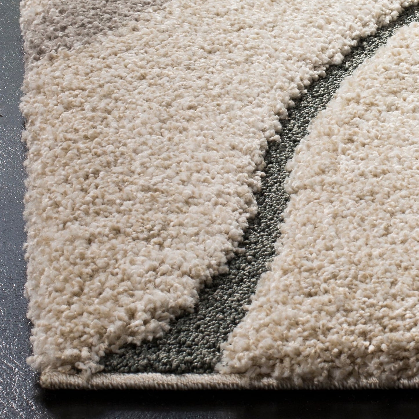 SAFAVIEH Florida Shag Borbala Ondulations douces et sereines, 3 cm d'épaisseur