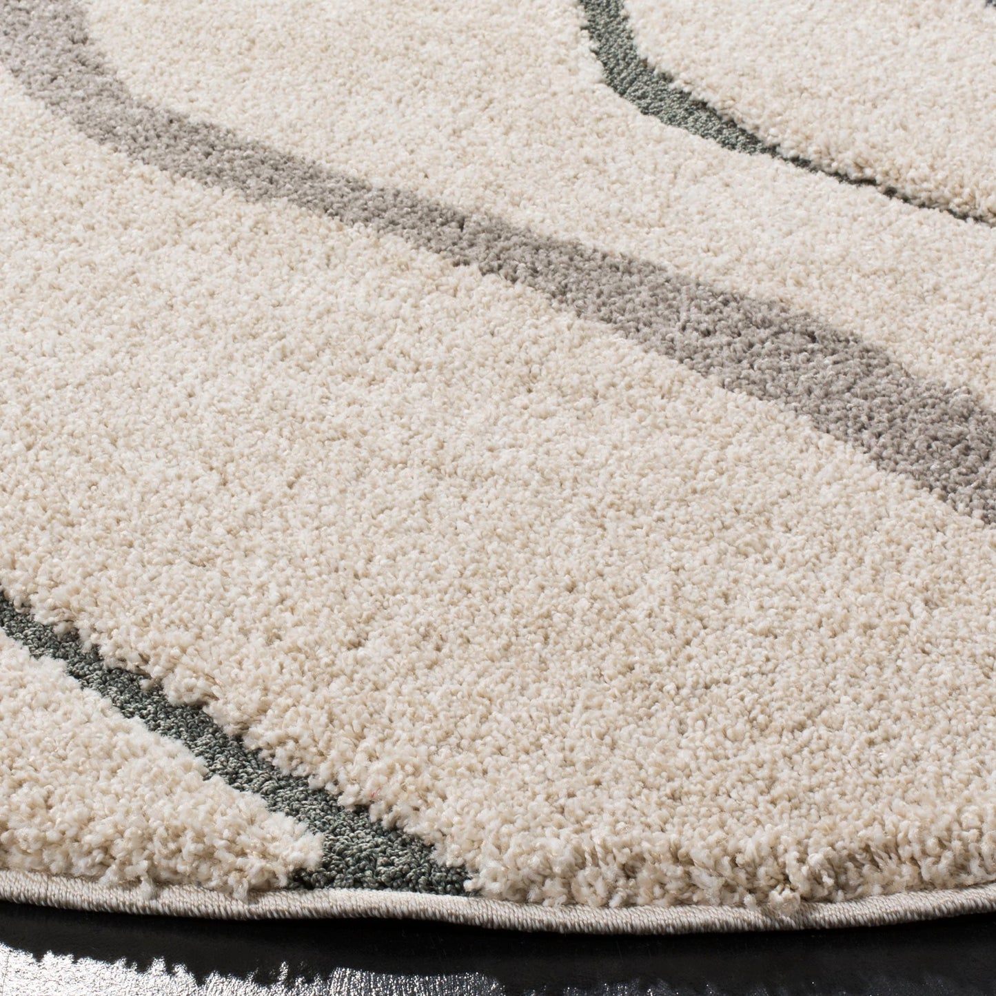 SAFAVIEH Florida Shag Borbala Ondulations douces et sereines, 3 cm d'épaisseur